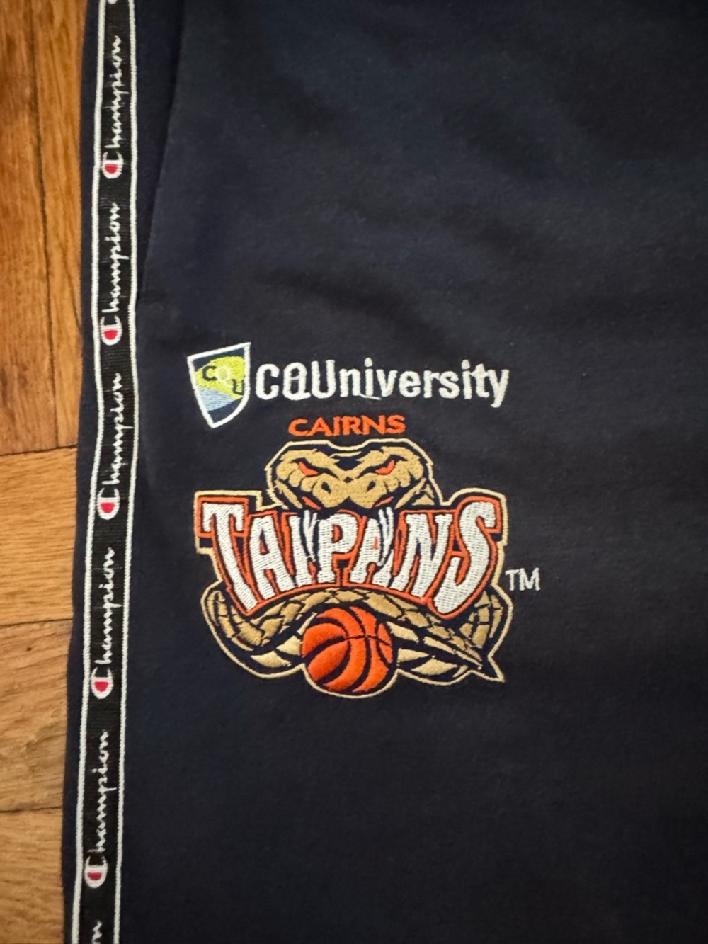 Champion NBL Navy Athletic Sweat Shorts with Cairns Taipans Patch - Picture 4 of 9